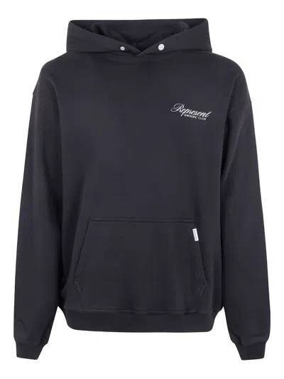 REPRESENT LOGO-PRINT HOODIE