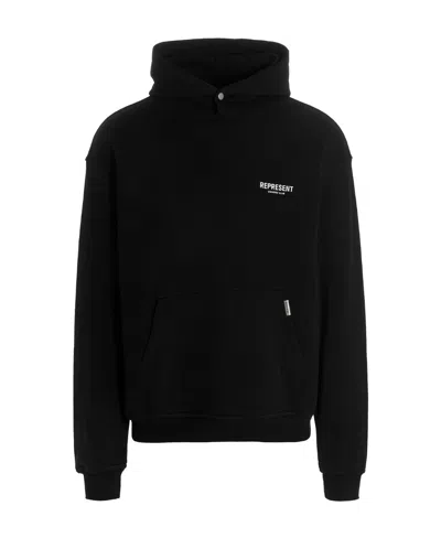 REPRESENT LOGO-PRINT HOODIE