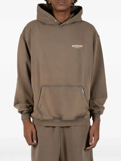Represent Sweatshirt Men Color Milk In Brown