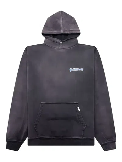 Represent Logo-print Hoodie In Gray