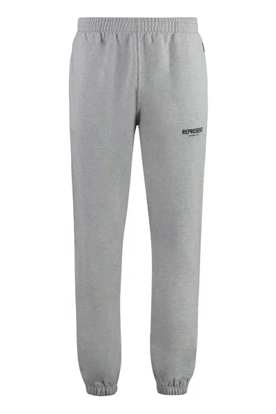 Represent Logo Print Sweatpants In Grigio