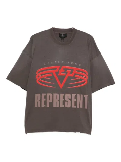 Represent Reversible Living Legacy Tour T-shirt In Grey In Gray