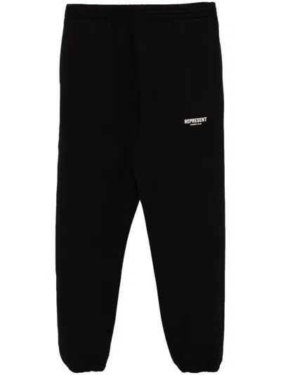REPRESENT LOGO-PRINT TRACK PANTS