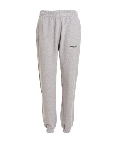 Represent Logo Print Track Pants In Gray