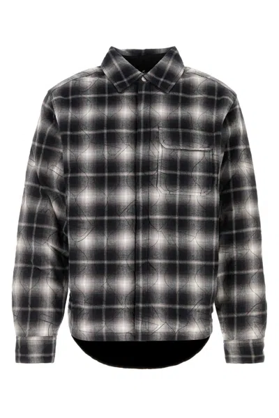 Represent Logo Quilted Shirt In Black