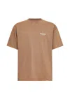 Represent Crew Neck Logo Detail Short Sleeve T-shirt In Brown