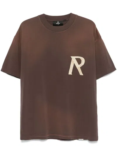 Represent Masking Tape Monogram Cotton Graphic T-shirt In Cedar