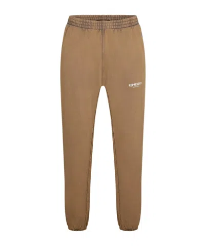 Represent Logo Track Pants In Brown