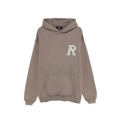 Represent Logo-embroidered Cotton Sweatshirt In Brown