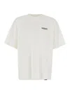 Represent Logo-embroidered Cotton T-shirt In White