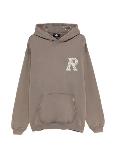 Represent Logo-embroidered Hoodie In Neutral
