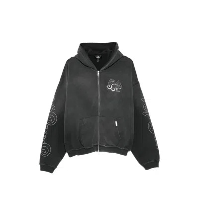 Represent Logo-embroidered Oversized Sweatshirt In Black