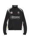 Represent Logo-embroidered Panelled Jacket In Black