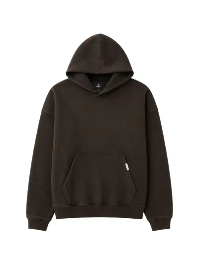 Represent Logo-embroidered Pouch-pocket Hoodie In Brown