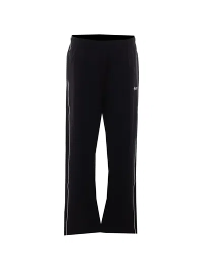 Represent Logo-embroidered Side-stripe Track Pants In Black