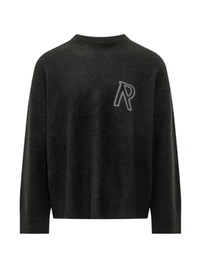 Represent Logo-embroidered Sweater In Black