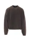 Represent Logo-embroidered Sweatshirt In Brown