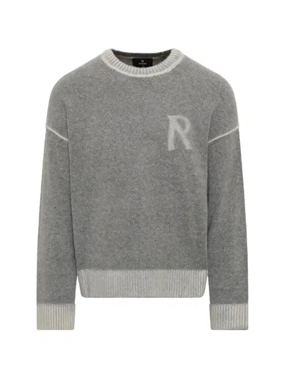 Represent Logo-jacquard Sweater In Gray