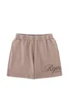 Represent Logo-print Mesh Shorts In Brown