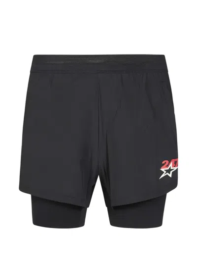 Represent Logo-print Shorts In Black
