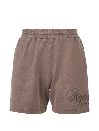 Represent Logo-print Shorts In Brown