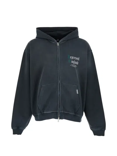 Represent Mens Stained Black Private Members Logo Cotton Hoodie Xs
