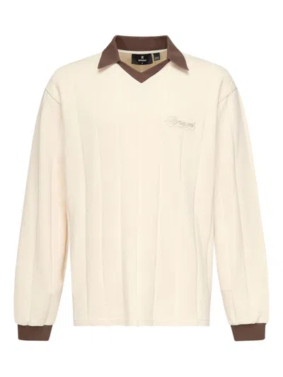 Represent Long Sleeve Retro Football Sweater In Neutral