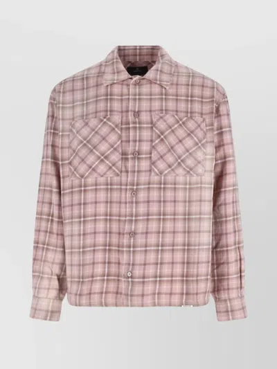 REPRESENT LONG SLEEVE PLAID SHIRT WITH CHEST POCKETS