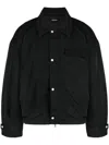 Represent Long-sleeve Shirt Jacket In Black