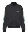 Represent Mens Jet Black Embroidered-logo Striped-taped Woven Track Jacket In Black