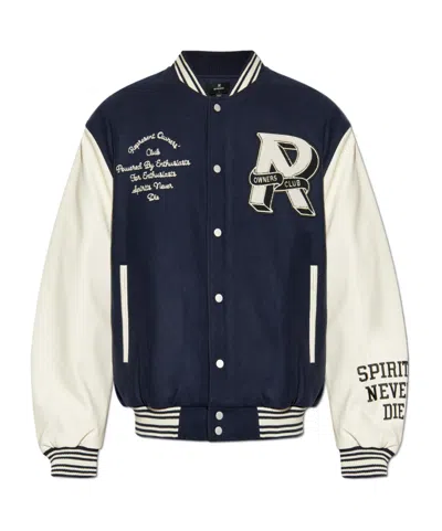 Represent Wool-blend Owners Club Varsity Jacket In Black
