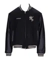 Represent Mascot Wool Varsity Bomber Jacket In Black