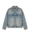 Represent Long-sleeved Denim Coat In Black