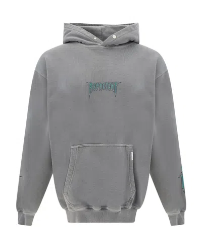 Represent Long-sleeved Hooded Sweater In Gray