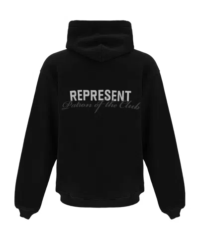 Represent Long-sleeved Hoodie In Black
