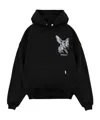 Represent 'elegance Unicorn' Black Hoodie With Logo Print On The Front And Maxi Print On The Rear In Black