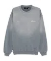 Represent Patron Of The Club Washed Cotton Sweatshirt In Gray