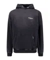 Represent Hooded Sweatshirt Oversized Kangaroo Pocket In Black