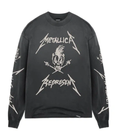 Represent Metallica Garage Inc Ls T-shirt In Black