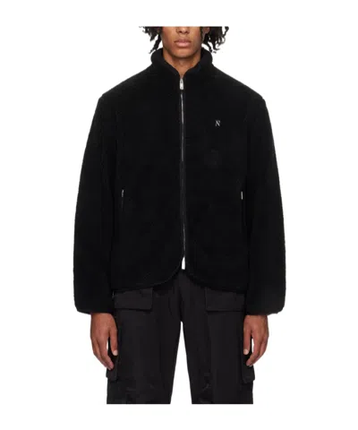 Represent Long-sleeved Zippered Casual Jacket In Black