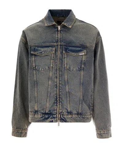 Represent Long-sleeved Denim Jacket In Blue