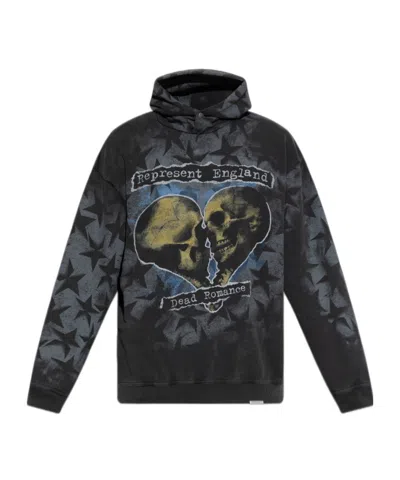 Represent Long-sleeved Hooded Sweatshirt In Animal Print