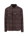 Represent Flannel Shirt Poches Poitrine Broderie Manches Longues In Brown