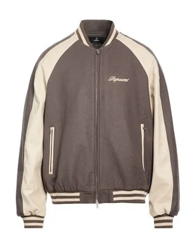 Represent Man Jacket Khaki Size L Wool, Polyamide In Beige