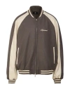 Represent Patchwork Sleeve Coat In Gray