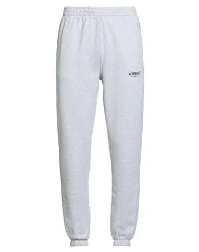 Represent Man Pants Light Grey Size Xl Cotton In Gray