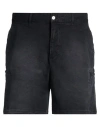 Represent Black Solid Shorts In Black