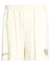 Represent Man Shorts & Bermuda Shorts Ivory Size Xl Tencel In Neutral