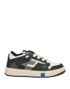 Represent Man Sneakers Black Size 11 Leather, Textile Fibers In Multi