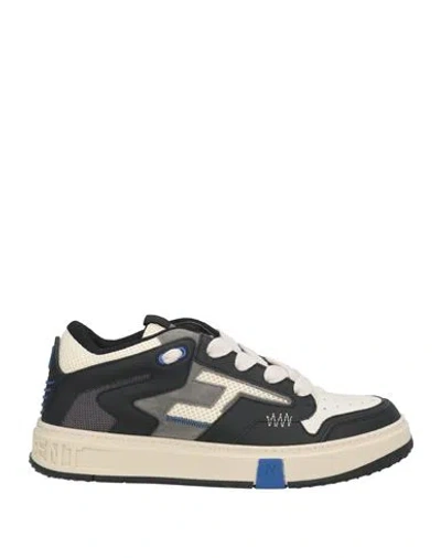 Represent Man Sneakers Black Size 11 Leather, Textile Fibers In Multi
